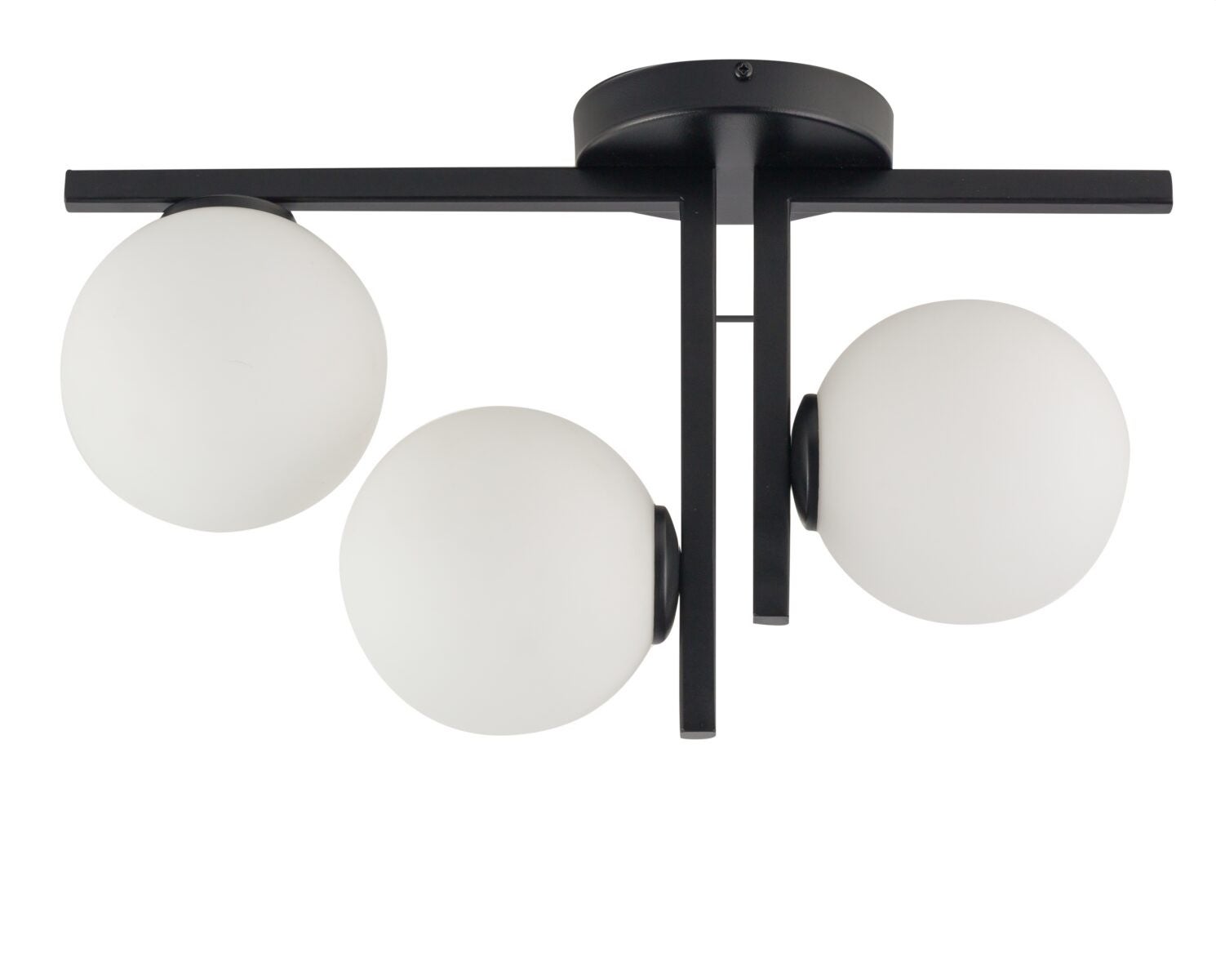 Lampa sufitowa wisząca Andy czarno-biała 3xG9x12W dekoracyjna wym: 28 x 48 x 14 cm metal SIGMA