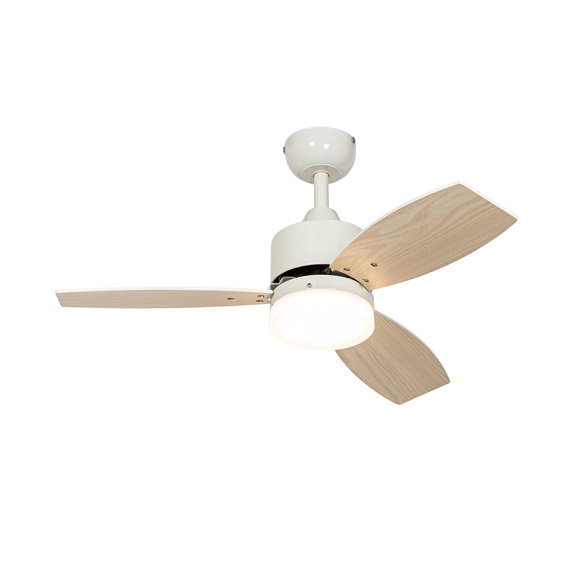 Ventilateur De Plafond à Led 18 W 3cct 5 Pales Abs Avec Suspension Et Crochet Pour Terrasses Et Pergolas Extérieures, Montage Sur Tige Descendante, 20 Pouces