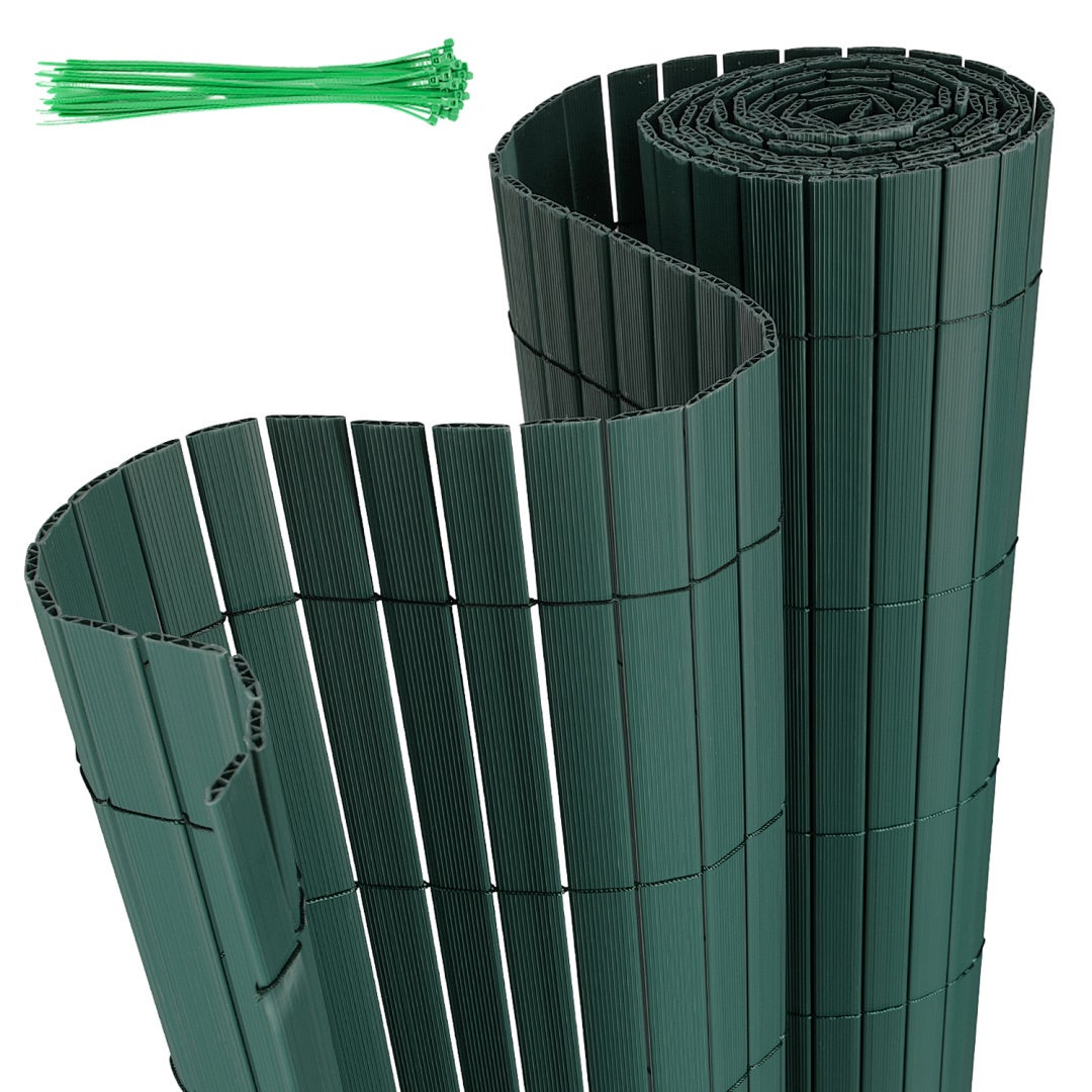 Mata PVC na ogród/balkon/taras, osłona i wiatrochron, 1,2 x 5 m, zielony