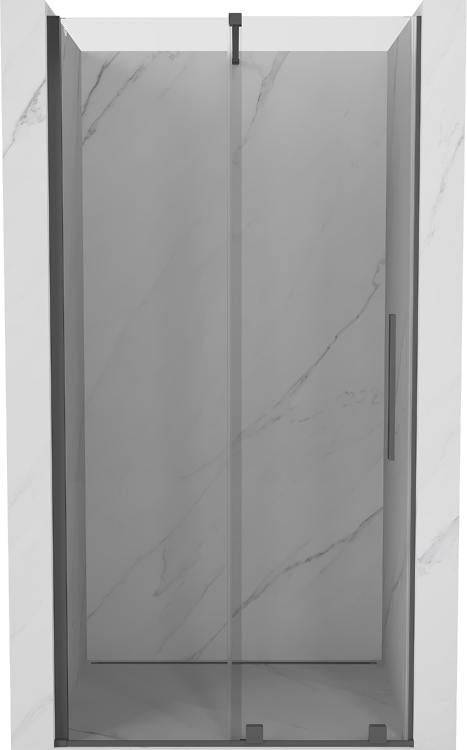 Mexen Velar drzwi prysznicowe rozsuwane 120 cm, transparent, gun gray szczotkowany - 871-120-000-01-66