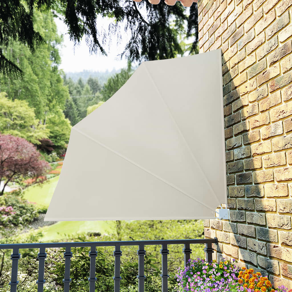 Maison exclusive - toldo lateral plegable de balcón color crema 140x140 cm
