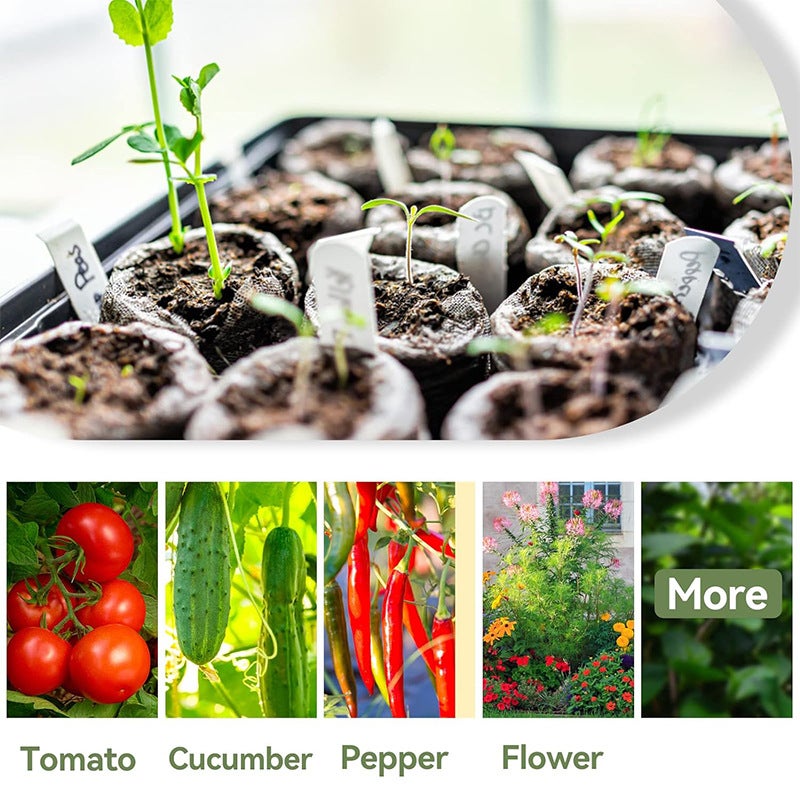 50 Boue de semis, 5 cm d'engrais nutritif comprimé, bouchons de démarrage de plantes en fibres, terreau nutritif pour la transplantation - 5