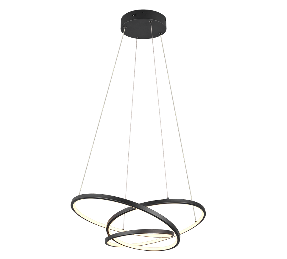 Lampa wisząca DARVIN LED 34W Odcienie bieli 4500lm czarna wym: 150 x 64 x 49 cm Trio