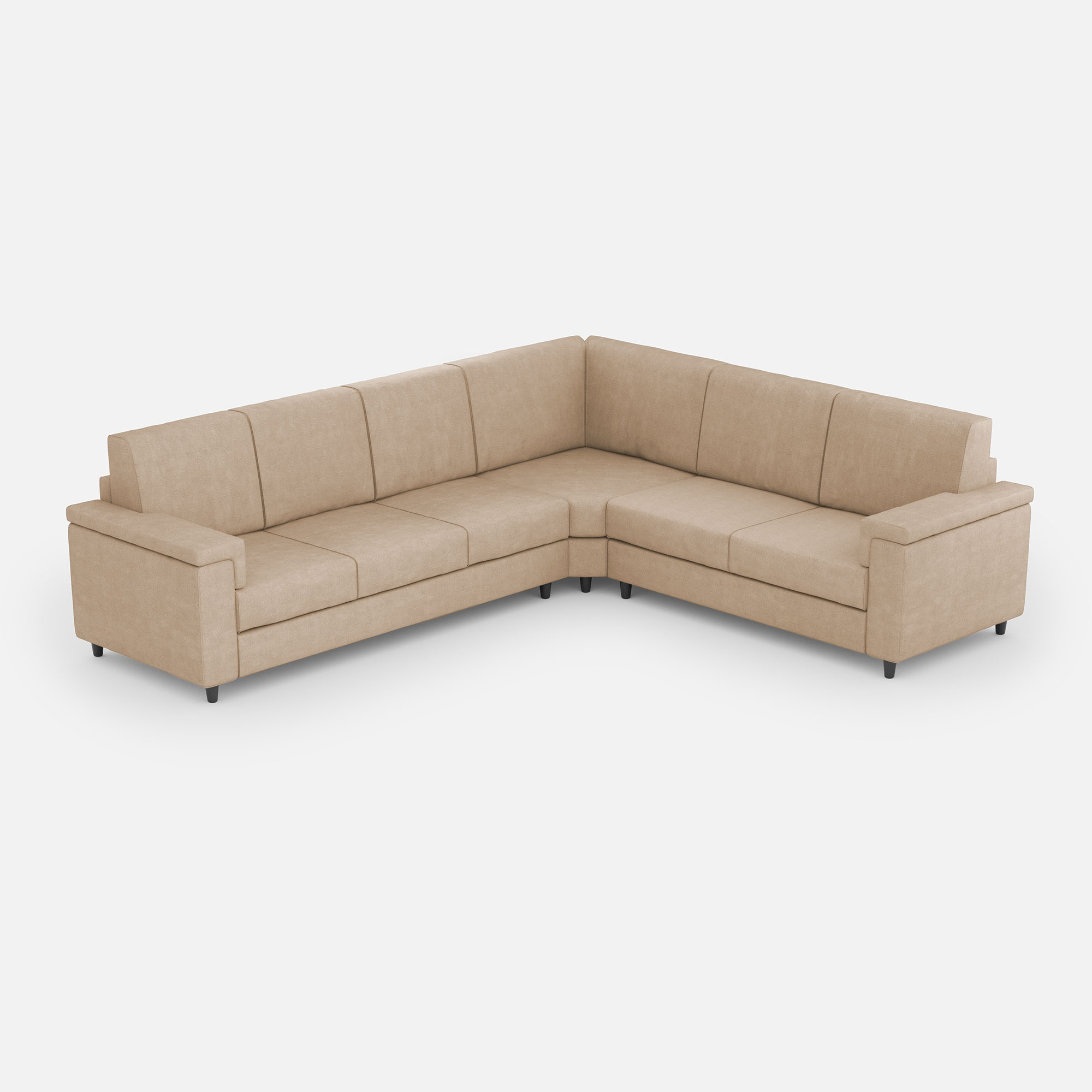 Sofá marrak de 3 plazas (tres plazas de 60 cm) + rincón + sofá mediano de 2 plazas (dos plazas de 70 cm) dimensiones exteriores l.286x246 color beige