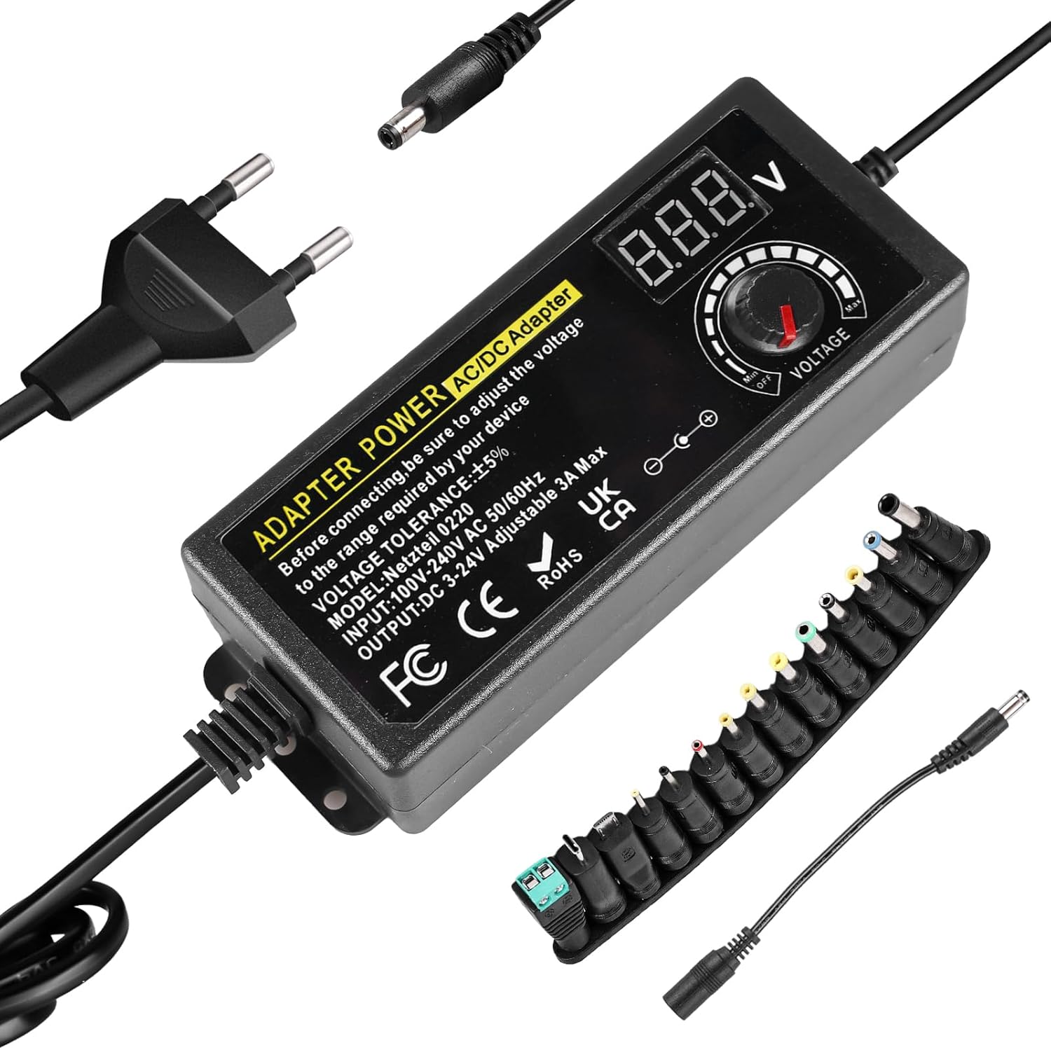 Bloc D Alimentation R glable 3 24V 72W Adaptateur Universel Avec 14 