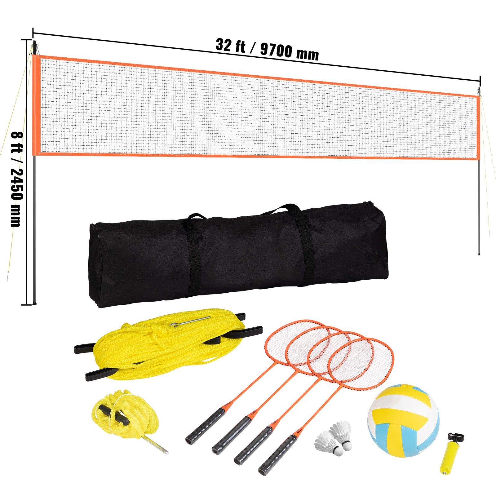 Borsa Sportiva A Rete Con Moschettone - Leggera E Traspirante Per Palloni Da Basket E Pallavolo