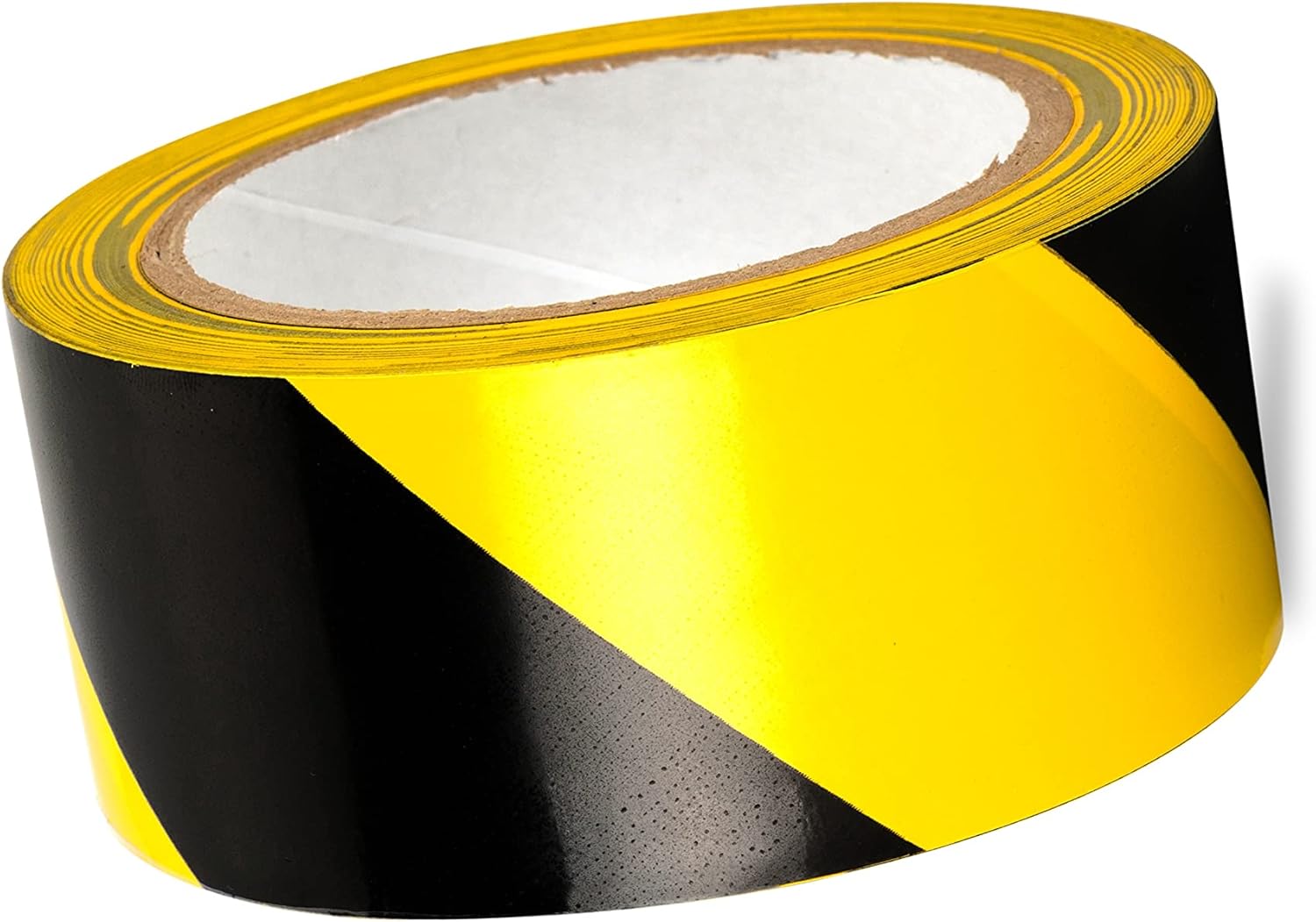 Czarno-żółta taśma ostrzegawcza – 50 mm x 33 m – taśma do znakowania podłóg – taśma bezpieczeństwa do oznaczania obszarów niebezpiecznych – do użytk
