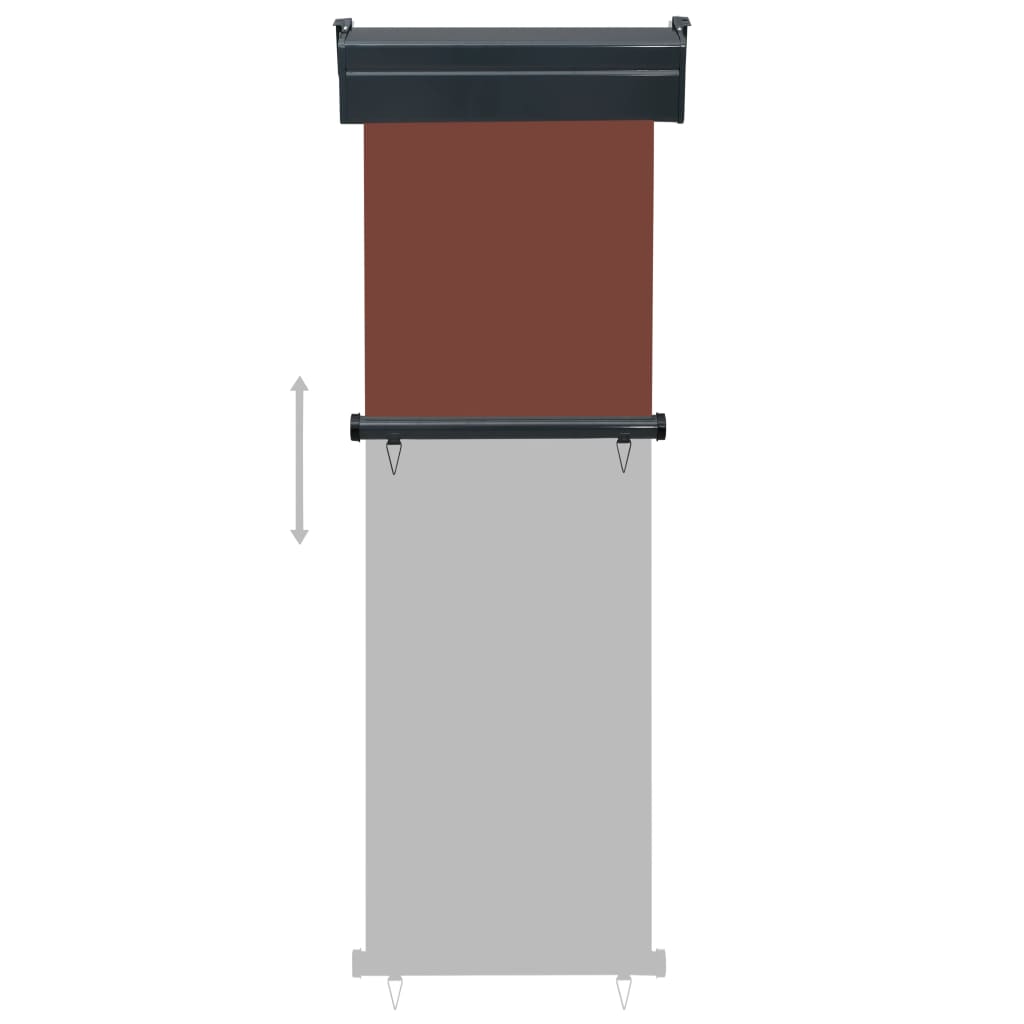 Toldo lateral | Toldo parasol de balcón marrón 65x250 cm CFW42982 - 5
