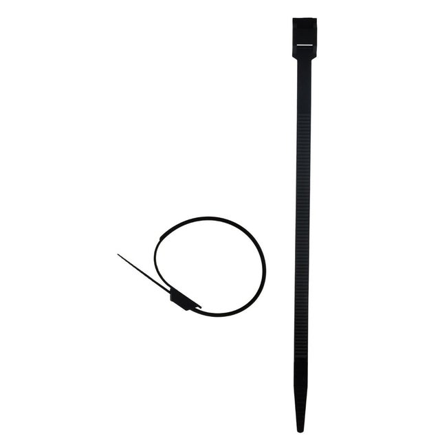 Lot de 10 colliers de câblage 6x 175mm - Noir - Zenitech