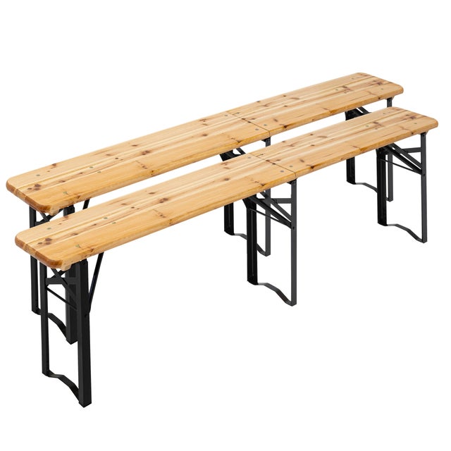 AMANKA - Weatherproof Beer Bench Folding 182 x 27 x 43 cm Plastic