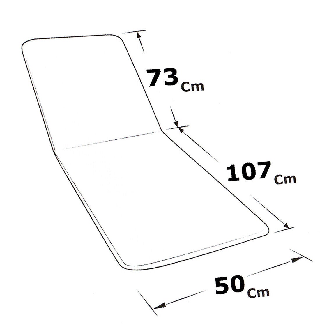 Coussin de Chaise Jardin Housse de Fauteuil Chaise Longue Pliant Doux Écru - 2