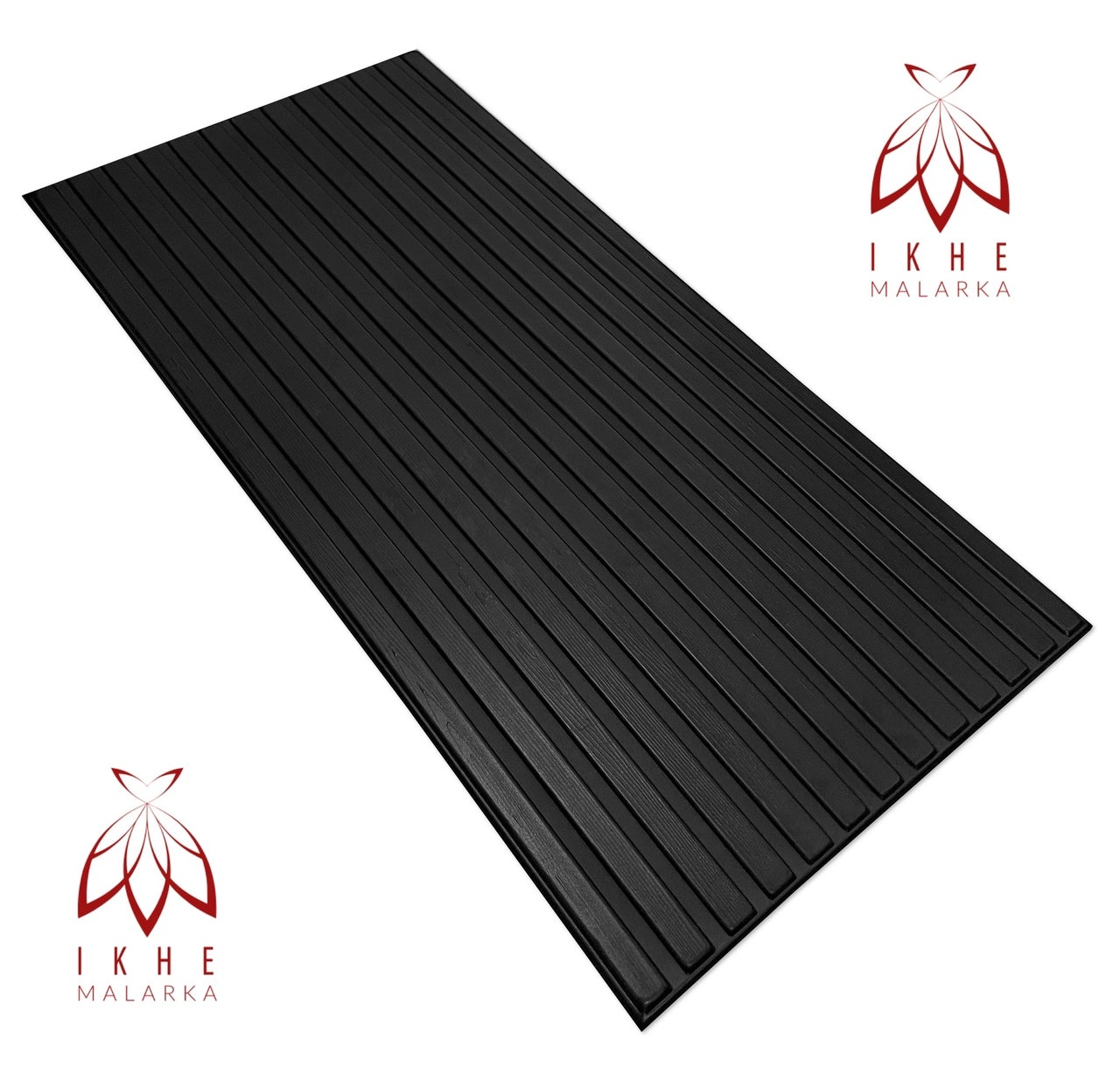 6m² - 12 pièces Panneaux polystyrène, de plafond, l'aspect du Lattes noir, panneaux muraux, décors, plafonds imitation - parement XL 3D Slats Black - 4