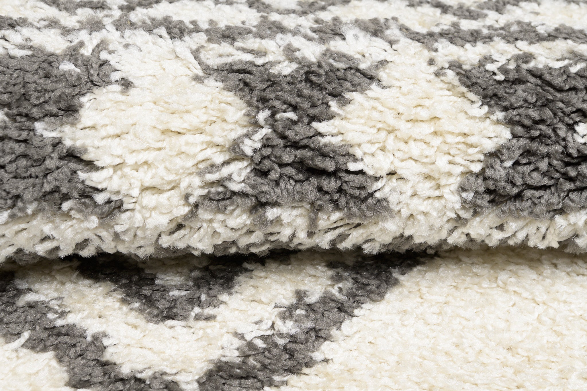 TAPISO Delhi Tapis de Salon Chambre Crème Gris Ethnique Moelleux Shaggy Super Doux Poils Longs Epais 60 x 100 cm - 4