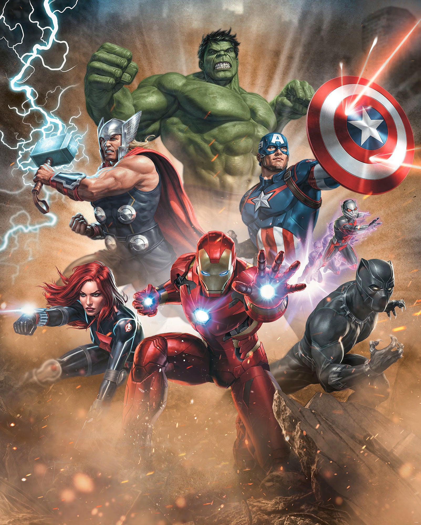 Fotomurale in tessuto non tessuto di Komar - Marvel Avengers Superpower - Dimensione: 200 x 250 cm - 2
