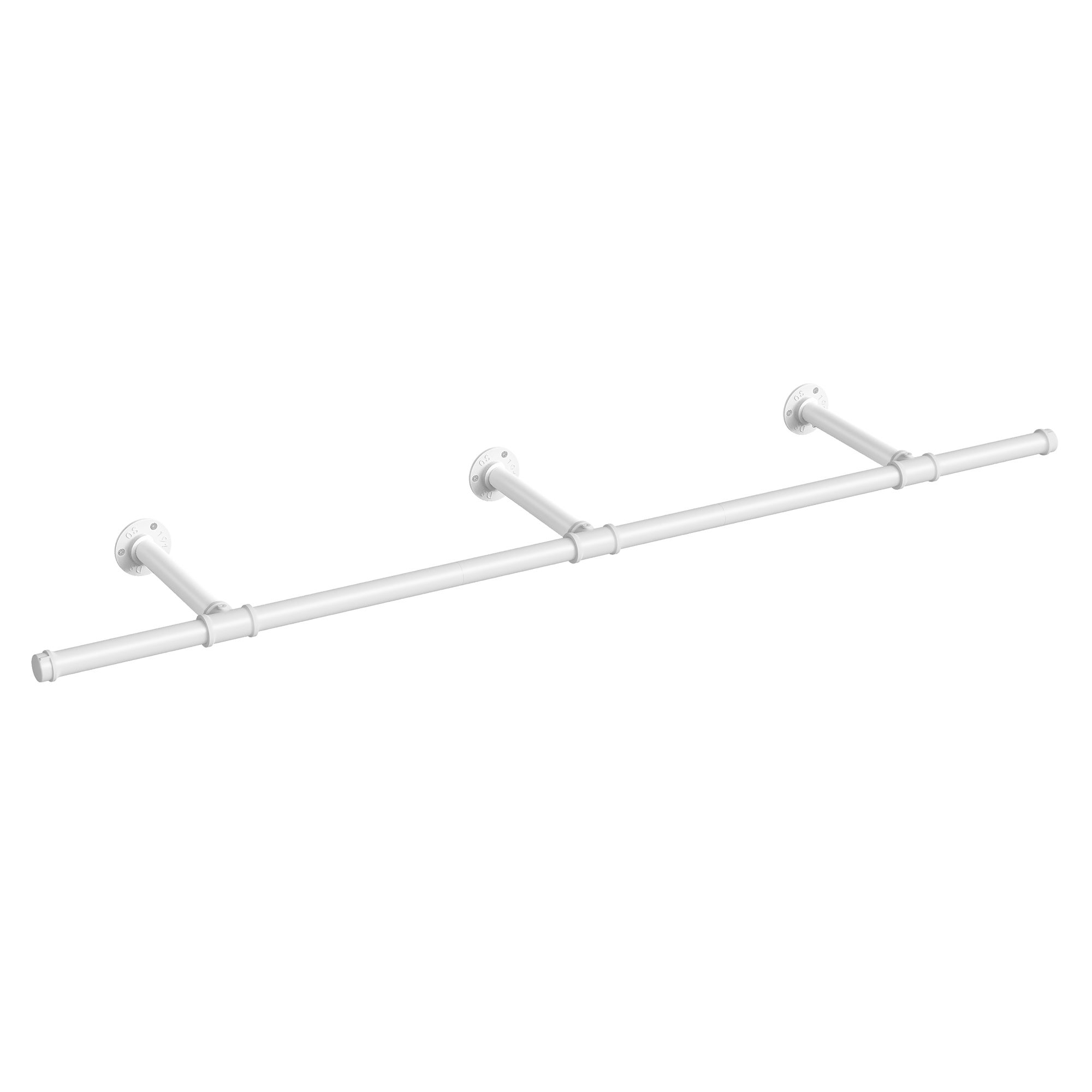 Yawinhe Barra Appendiabiti da Parete 80cm, Attaccapanni da Muro Industriale, Rimovibile Appendino, per Balconi e Camere da Letto, Nero, 1-Pack, YMG002A-1