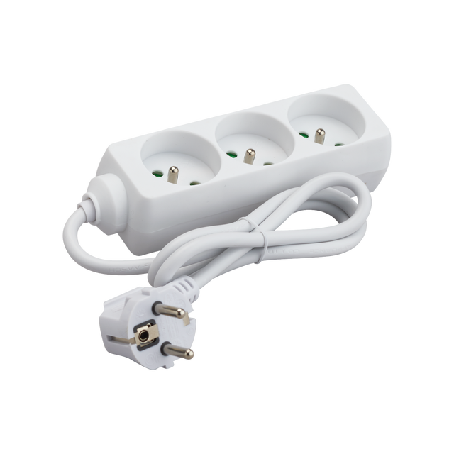 BLOC 3 PRISES 2P+T 16A 1M BLANC