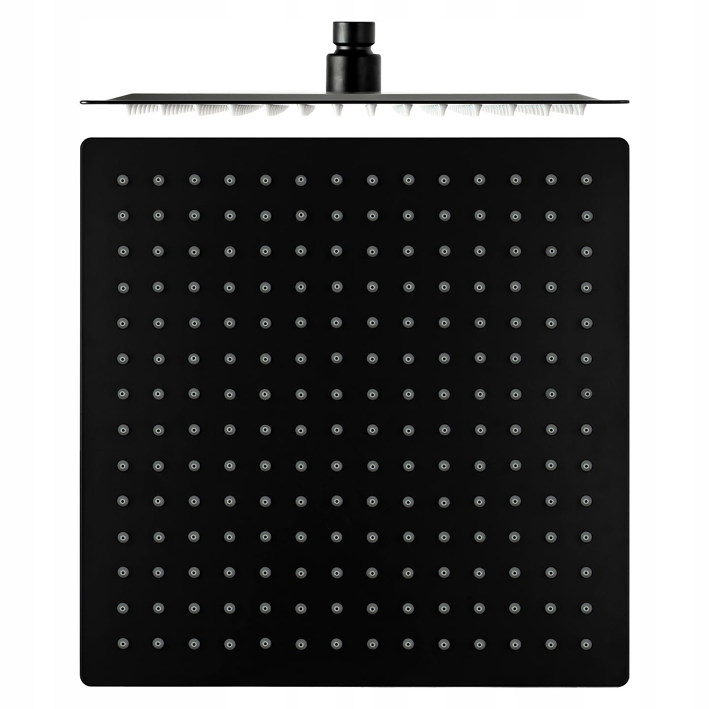 25CM CZARNA DESZCZOWNICA DESZCZOWNIA PRYSZNICOWA KWADRATOWA CIENKA METALOWA