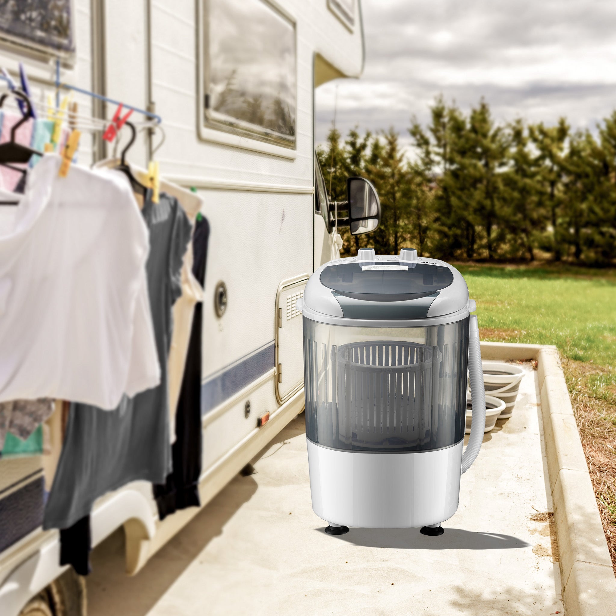 Machine à Laver Portable Mini 1kg - Lave-Linge Compact USB Silencieux Avec Ultrasons Pour Voyages & Bébé (Bleu)