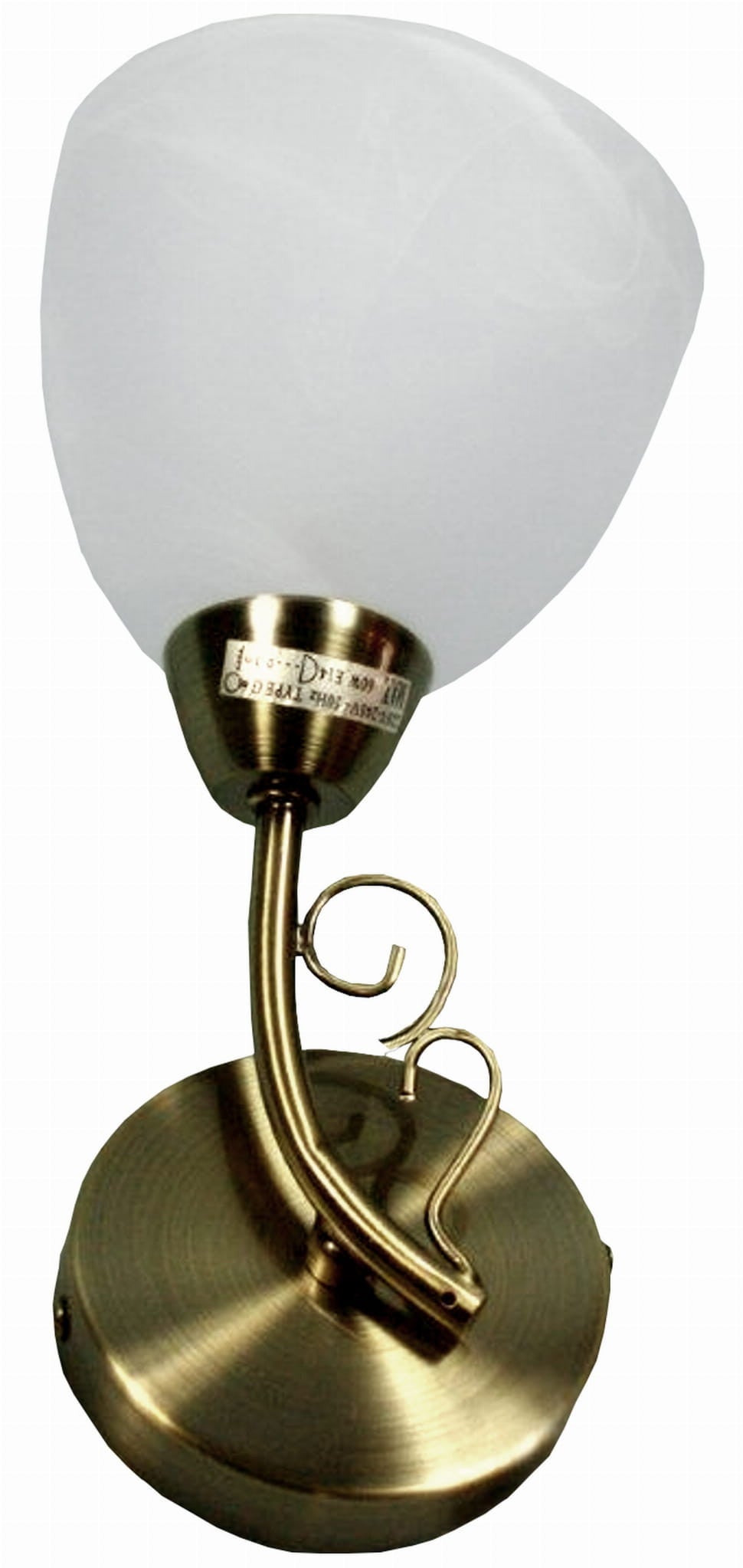 Kinkiet ścienny Barba mosiądz-złoty-biały 1xE14x40W wym: 28 x 15 x 18 cm szkło IP20 Candellux