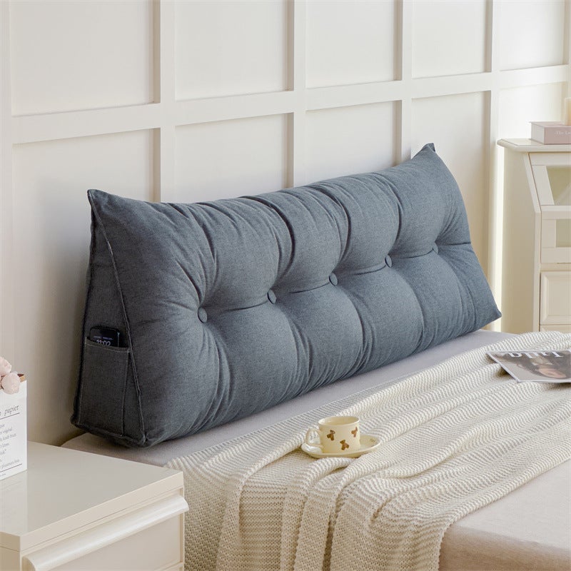 Sweet Home Collection – Cuscino A Cuneo Per Testiera, Letto Queen Size (150 Cm, Grigio)