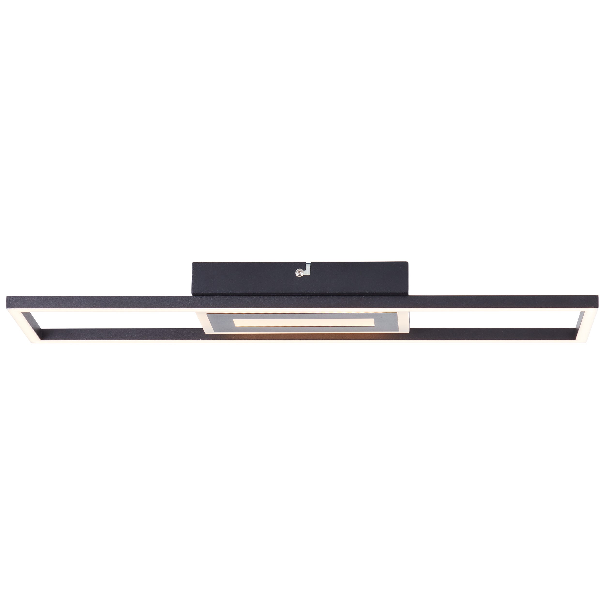 BRE-Light Plafonnier LED Besson 55x16cm noir Métal, plastique LED 24 W ...