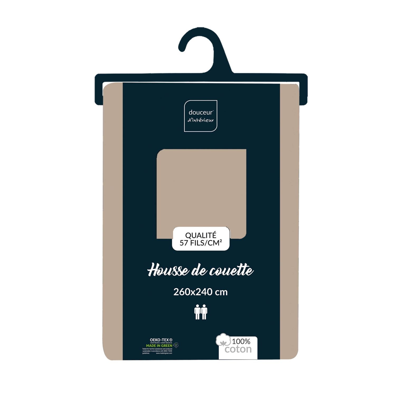 Housse de couette unie 240x260 cm - Coton - 4