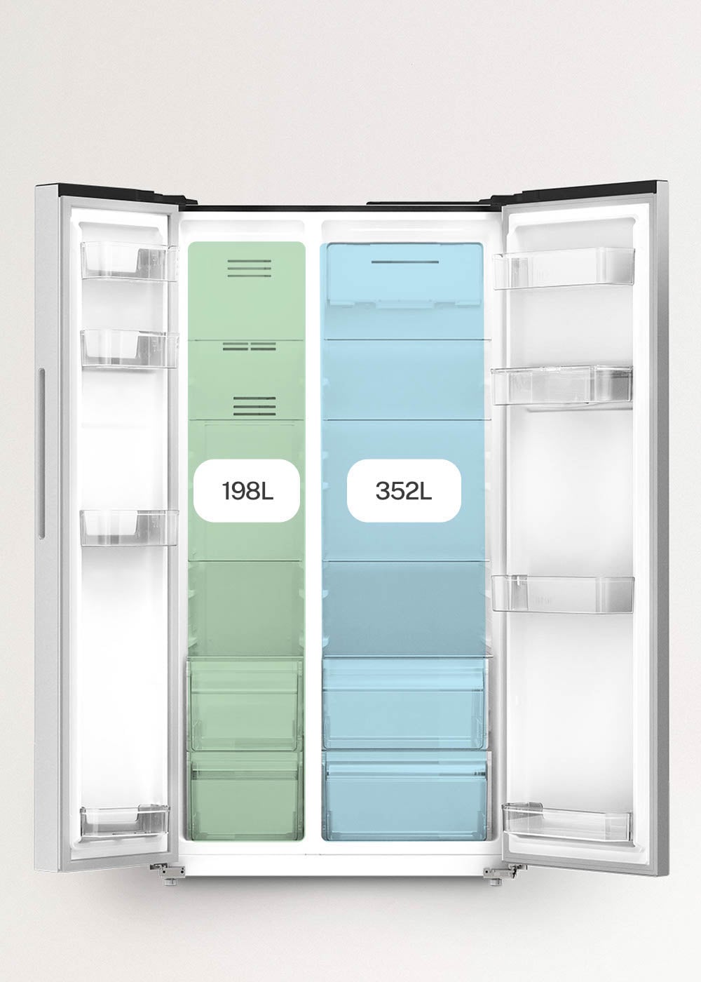 CREATE - FRIDGE STUDIO SIDE BY SIDE 550 - Réfrigérateur Side by Side 550 L No Frost- Moka - 3