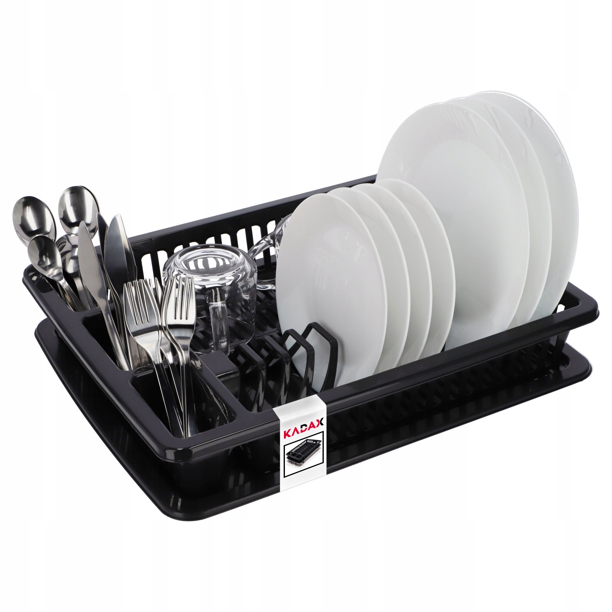 OCIEKACZ SUSZARKA DO NACZYŃ NA SZTUĆCE DUŻA STOJĄCA TACKA PLASTIKOWA 46cm