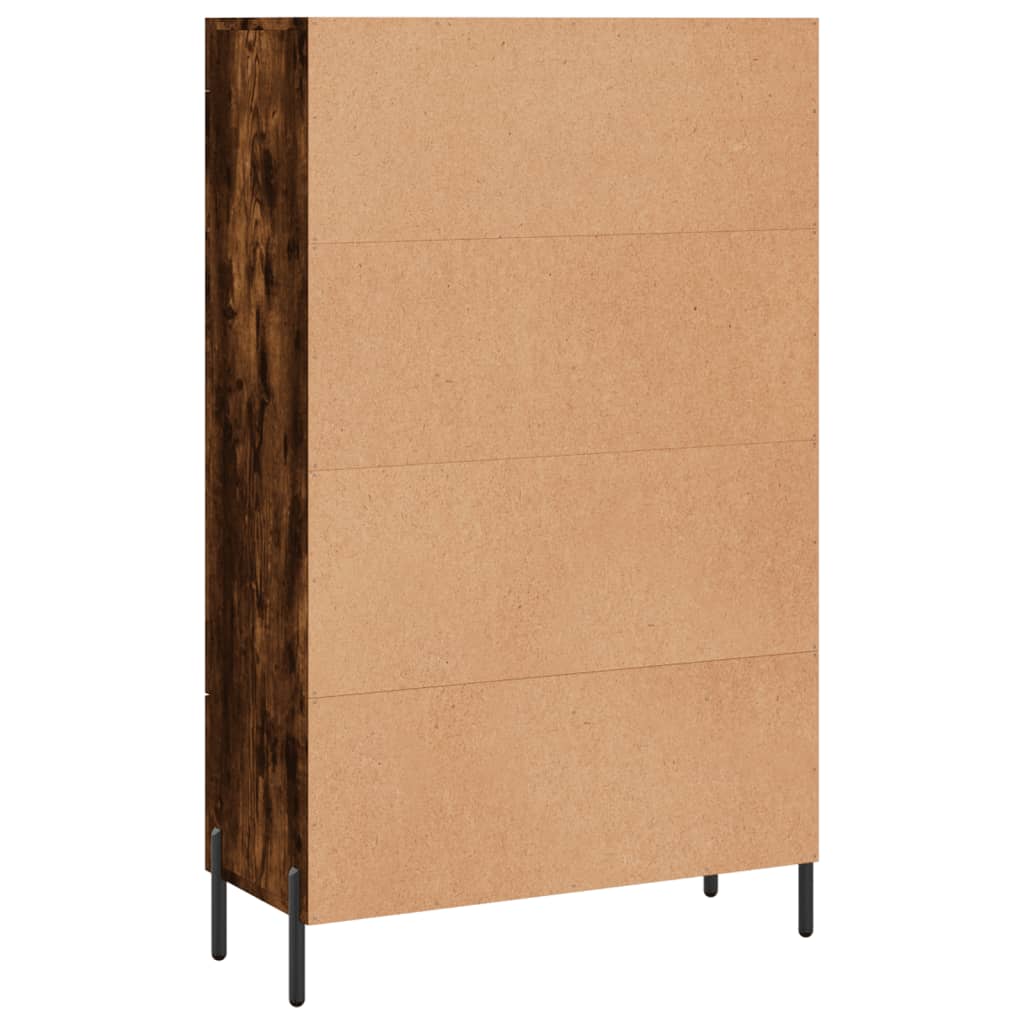 Credenza alta in rovere affumicato 69,5x31x115 cm in multistrato - 8