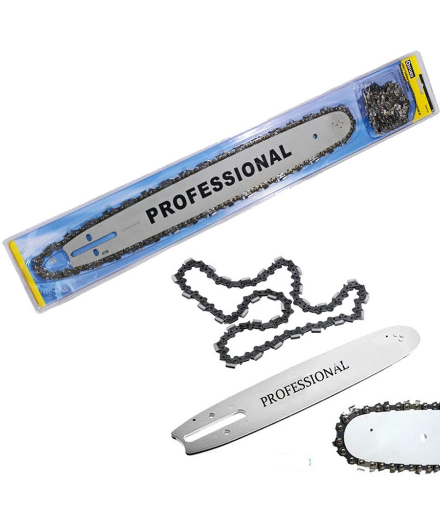 Lama E Barra Motosega 25cm + 2 Catene 40 Maglie - Kit Professionale - Foto 6
