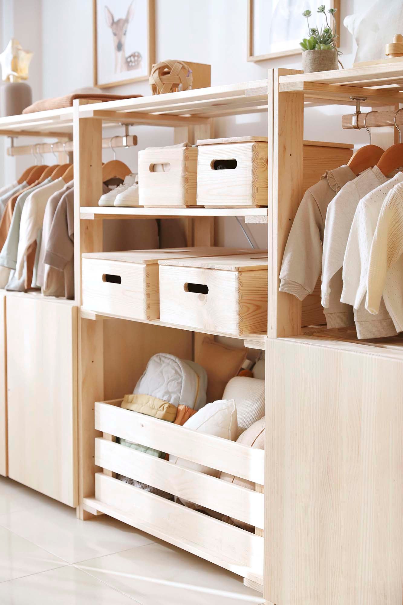 Bibliothèque en Bois Beige H. 9.5 x l. 37 x P. 110 cm - 2