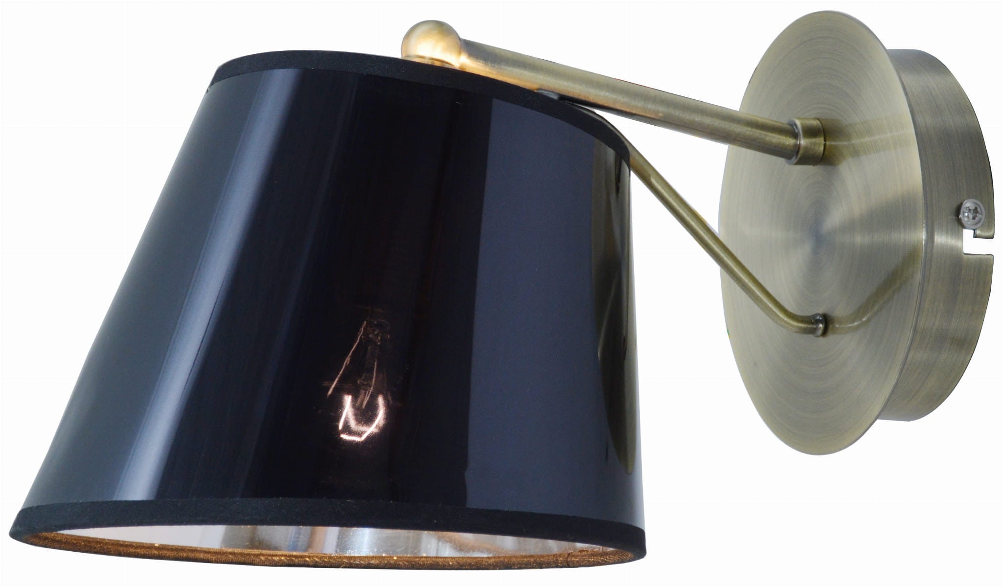 Kinkiet ścienny Cortez mosiądz-złoty-czarny 1xE14x40W wym: 15 x 15 x 25 cm tworzywo sztuczne IP20 Candellux