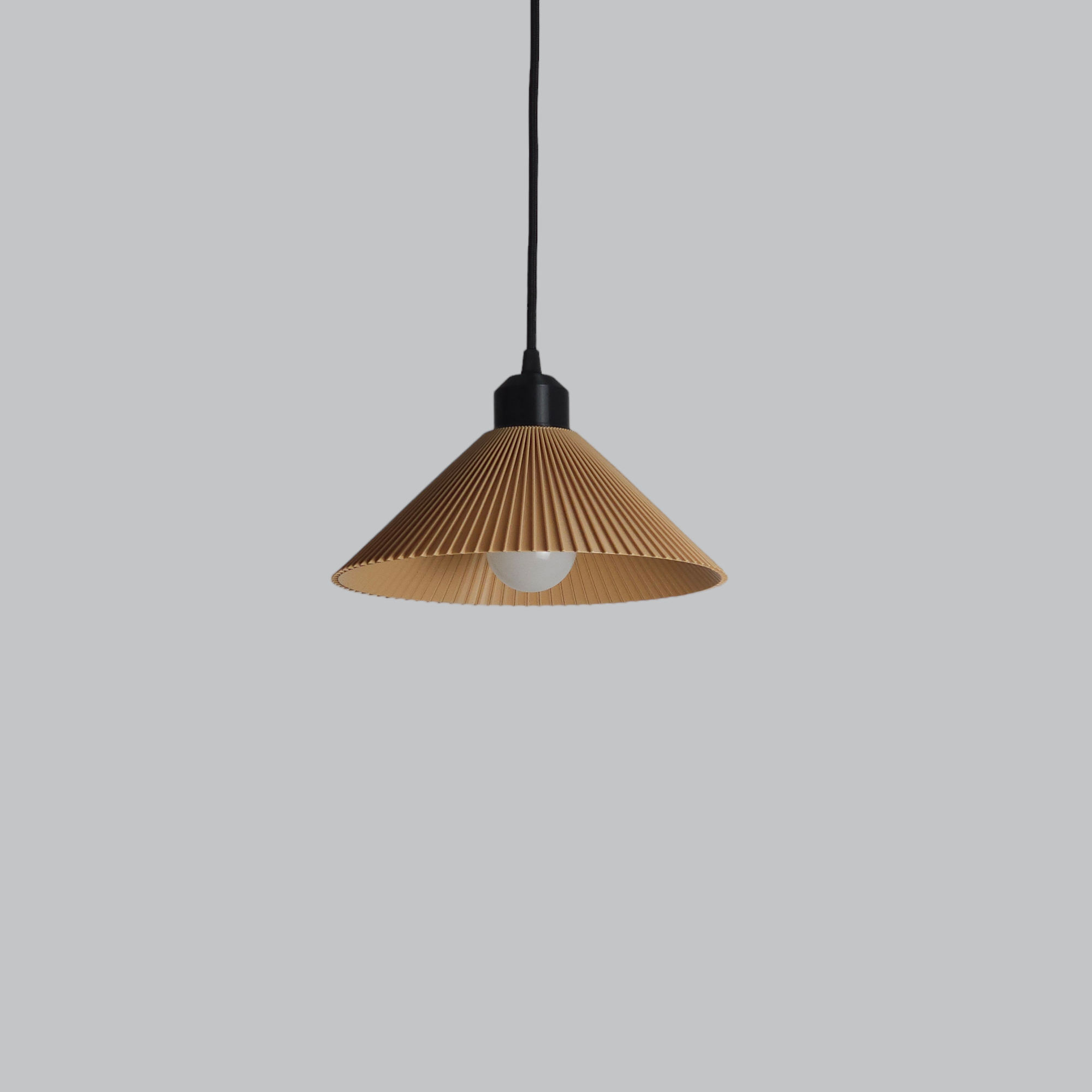 Candeeiro de teto modelo COLT BNN Bege /cabo preto/flor preta - 7