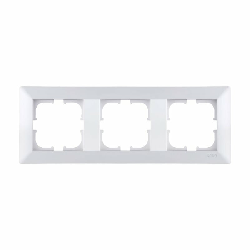 Ramka potrójna seria Odak biała EXEN