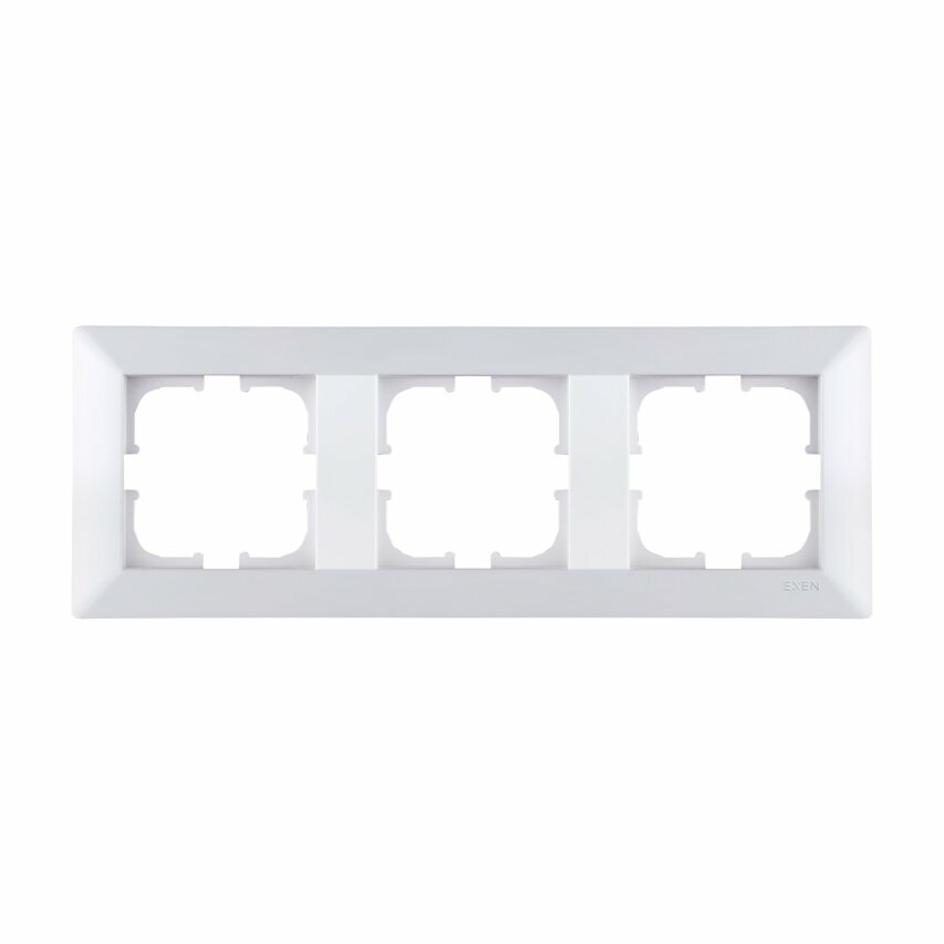 Rama pentru priza tripla ODAK EXEN, alb / 210-010000-103