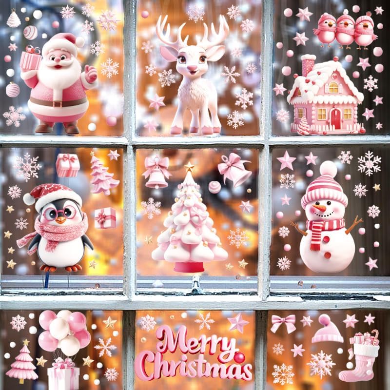 Set di adesivi da parete con fiocchi di neve di Natale, adesivi per vetri per finestre, decorazioni per la casa – acquista a prezzi convenienti sul marketplace