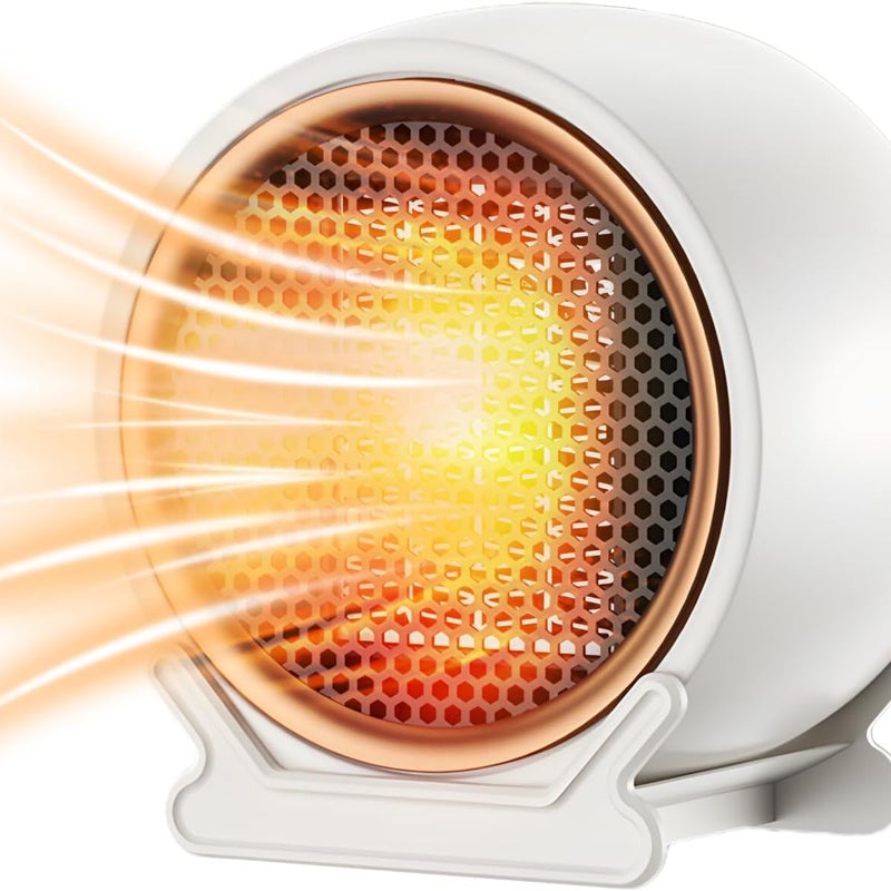 Grzejnik elektryczny z termowentylatorem, PTC 1200 W, cichy, 2 stopnie grzania, energooszczędny, cicha praca, zabezpieczenie przed przegrzaniem (biał