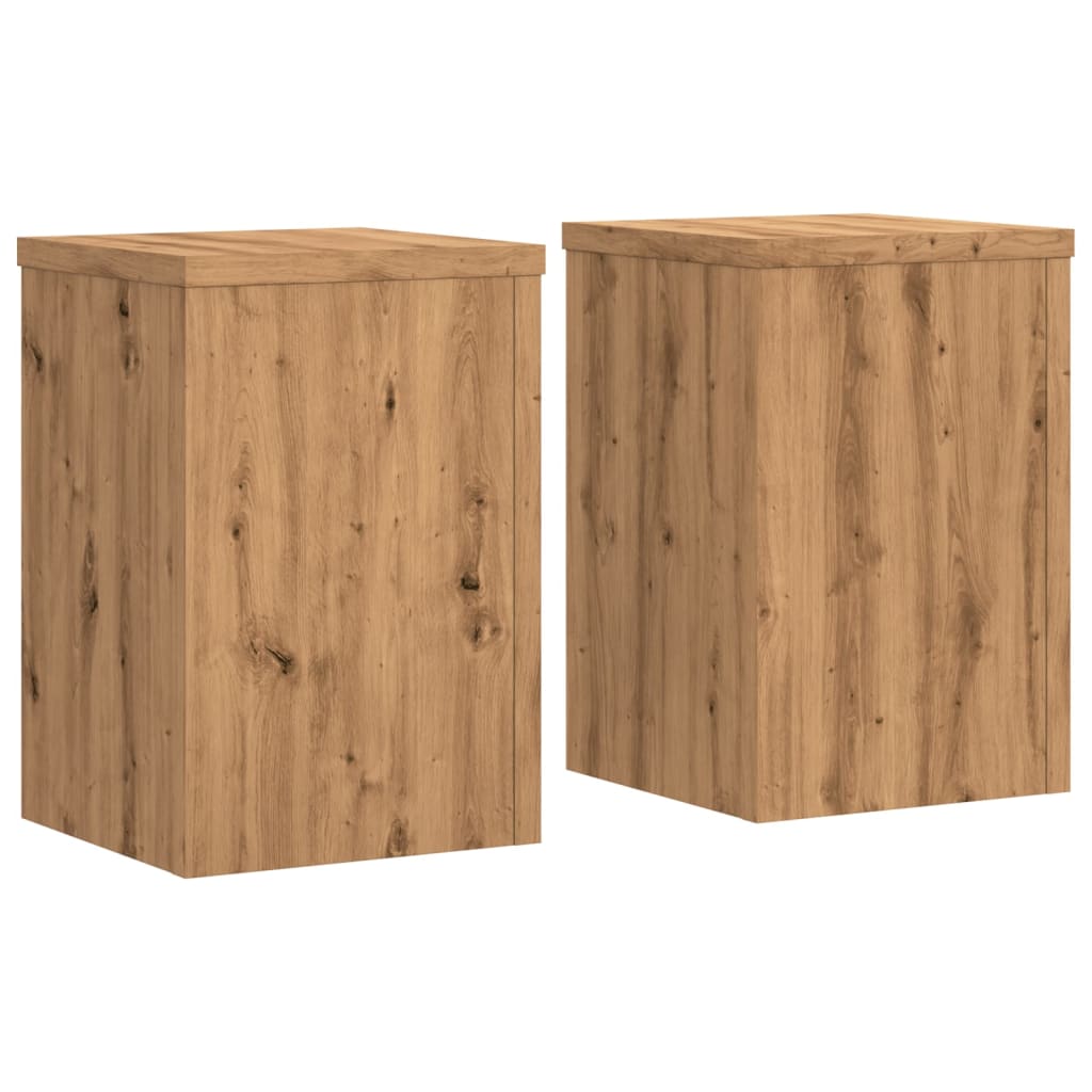 Supports pour plantes 2 pcs chêne artisanal bois d'ingénierie - 2