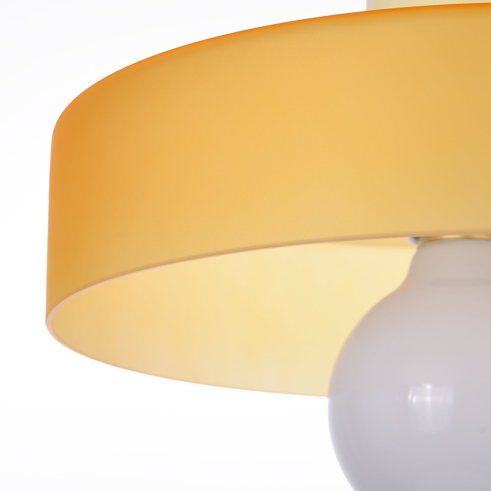 Suspension Arturesthome,Lumière intérieur,Cylindre,Verre,E27,Blanc Avec Orange,Salon,Chambre,Salle à manger,Ilot de la cuisine,D25CM x H18CM - 5