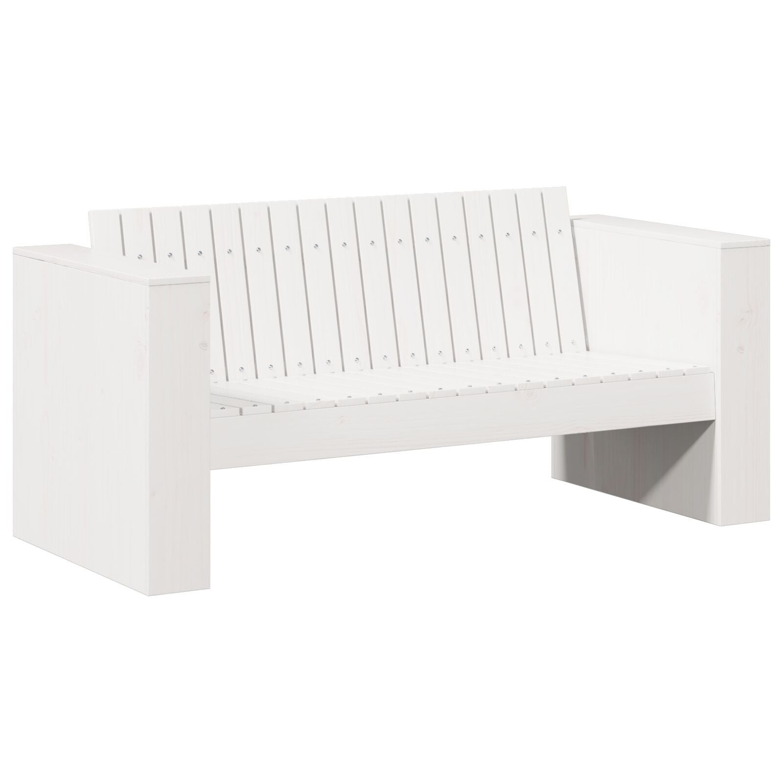 Sofa Ogrodowa Biały 134 x 60 x 62 cm Lite drewno sosnowe vidaXL