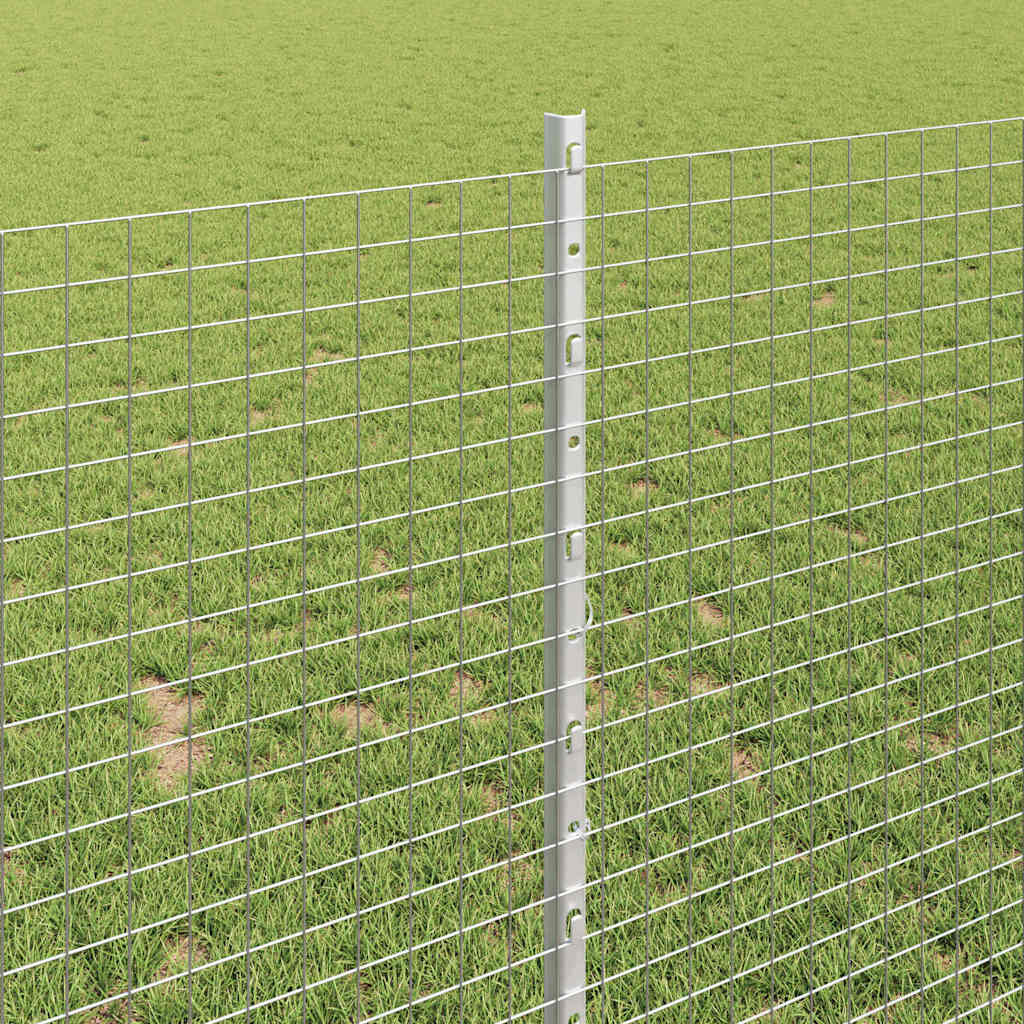 Clôture en acier argenté avec poteaux 1 x 25 m - COMFORTXL - 4