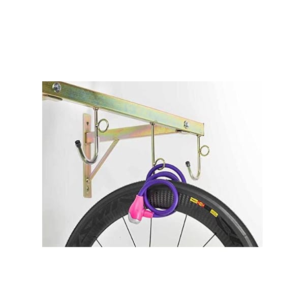 Andrys Porte Velos Mural Demontable avec Anneaux pour Antivol en Acier Couleur Or Tropical 78 x 37 x 28 cm 6 Places Leroy Merlin