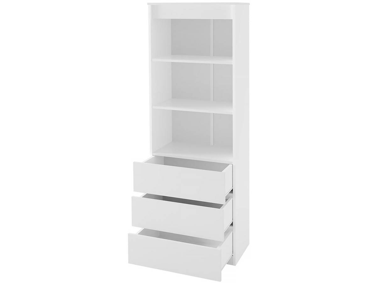 Estantería Comfivo Gallus, Con cajones, Aglomerado laminado, Número de cajones: 3.00, 180x60x35cm, Blanco - 4