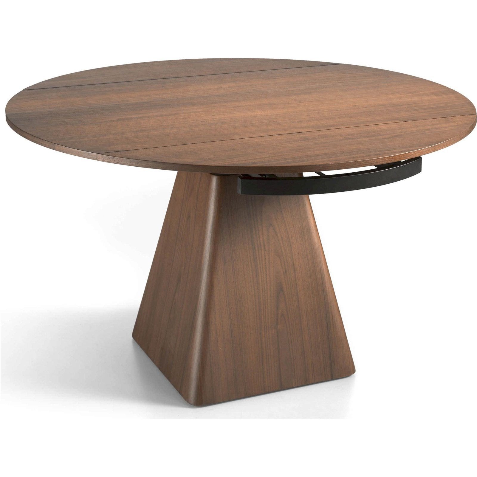 Table de diner ronde bois extensible ouverture tournante automatique ...