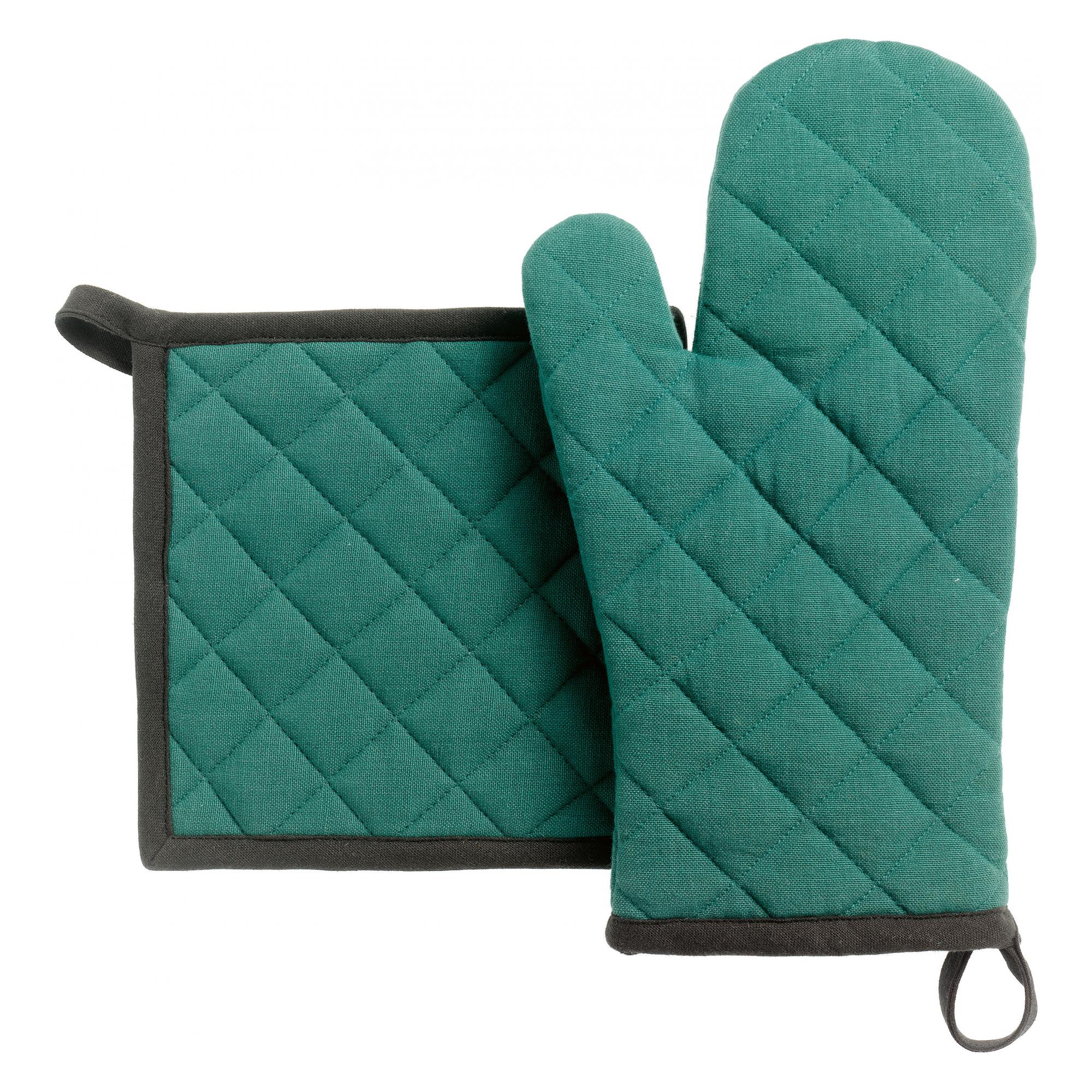 Lot Gant Et Manique Winkler Dubout - 100% Coton - Motif Chat - Protection Cuisine/Barbecue - Certifié Oeko-Tex