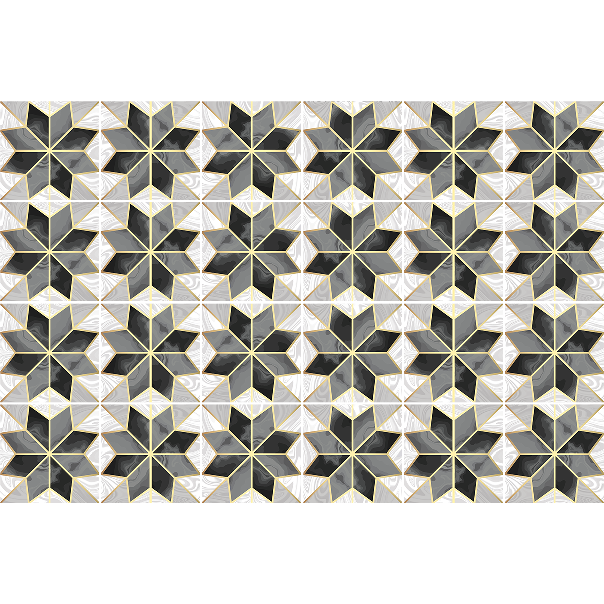 24 adesivi piastrelle di cemento charlénia - Sticker adesivo - adesivi murali - 24stickers15x15cm - 2