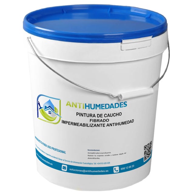 Peinture Caoutchouc ECO avec Fibres (20kg - Nuancier RAL) - Imperméabilisation des toitures, façades et terrasses. Haute résistance et élasticité
