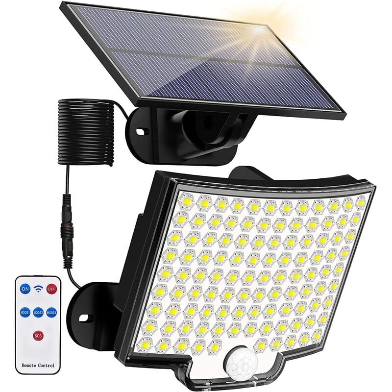 106LED Solar Light 4 tryby IP65 5M czujnik ruchu - 1 opakowanie
