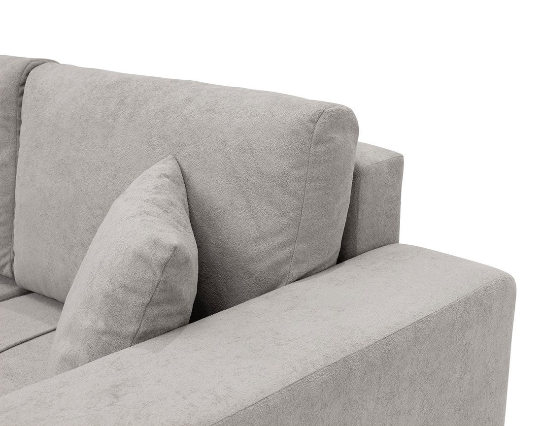 Canapé panoramique 7 places En U en Tissu Gris clair - NICOLE - Best Mobilier - 9