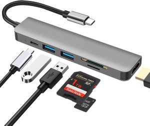 Docking station USB C, adattatore multiporta USB C 14 in 1 con Dual 4K HDMI, VGA, USB A 3.1, USB C 3.1, 4 USB A 2.0, Gigabit Ethernet, SD&TF, 100 W PD
